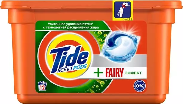 Капсулы для стирки Tide Fairy Эффект 12шт