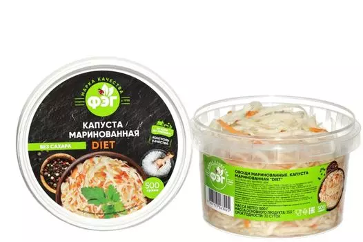 Капуста ФЭГ маринованная диетическая 500гс доставкой!