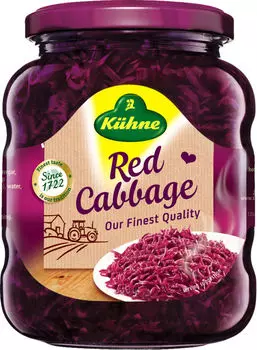 Капуста Kuhne краснокочанная консервированная 350г