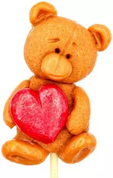 Карамель Pirat Marmelad фигурная цветная на палочке Мишка Бурый 45г