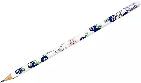 Карандаш Be Smart Bunny черника трехгранный с ластиком HB