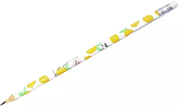Карандаш Be Smart Bunny лимон трехгранный с ластиком HB