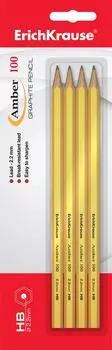 Карандаш Erich Krause Amber 100 HB 4шт
