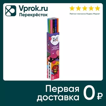 Карандаши цветные Flomik Сердца 12 цветовс доставкой!