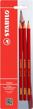 Карандаши Stabilo Swano чернографитные HB 3шт