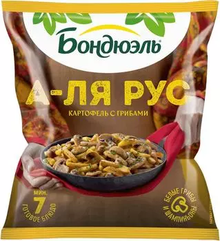 Картофель Бондюэль А-ля Рус с грибами замороженный 400г