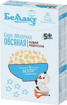 Каша Беллакт овсяная зерно-молочная с пребиотиком 200г
