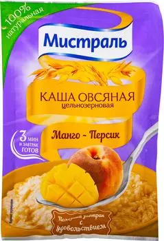 Каша Мистраль Овсяная Манго-персик 40г