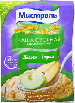 Каша Мистраль Овсяная Яблоко-груша 40г
