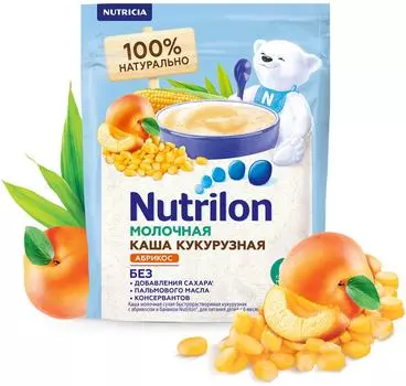 Каша молочная Nutrilon Кукурузная Абрикос-Банан 200г