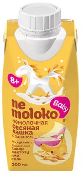 Каша Nemoloko Baby овсяная с бананом с 8 месяцев 200мл