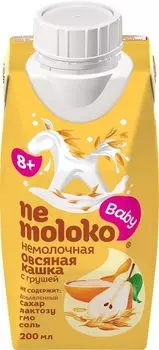 Каша Nemoloko овсяная безмолочная груша 200мл