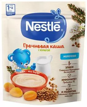 Каша Nestle Молочная гречневая Курага с 5 месяцев 200г