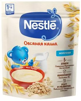 Каша Nestle Молочная овсяная с 5 месяцев 200г