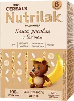 Каша Nutrilak Premium procereals Рисовая с бананом 200г