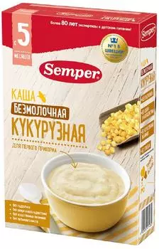 Каша Semper Кукурузная безмолочная с 5 месяцев 180г