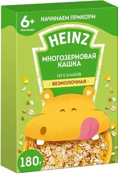 Кашка Heinz Многозерновая 5 злаков безмолочная с 6 месяцев 180г