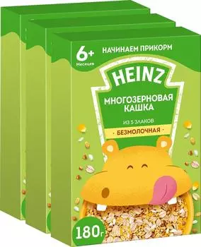 Кашка Heinz Многозерновая 5 злаков 180г (упаковка 3 шт.)