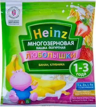 Кашка Heinz многозерновая с бананом и клубникой 30г