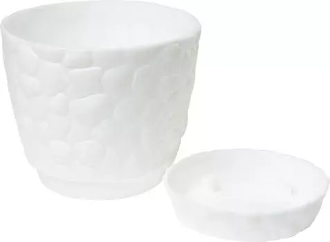 Кашпо Idea Камни белый 1.4л