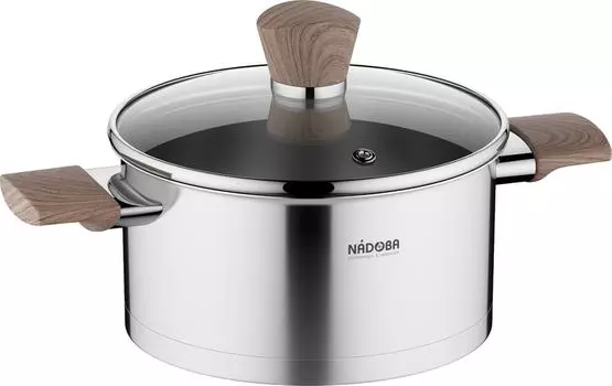 Кастрюля Nadoba Ludva со стеклянной крышкой 18см 2.5л