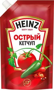 Кетчуп Heinz Острый 320г - Vprok.ru Перекрёсток