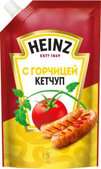 Кетчуп Heinz с горчицей 320г - Vprok.ru Перекрёсток