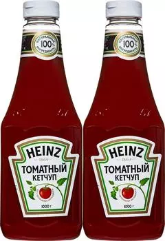 Кетчуп Heinz Томатный 1кг (упаковка 2 шт.)