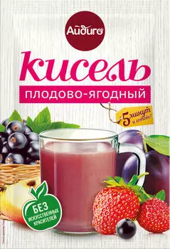 Кисель Айдиго Плодово-ягодный 80г