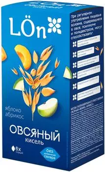 Кисель овсяный LON Яблоко-Абрикос 120г. Закажите онлайн!