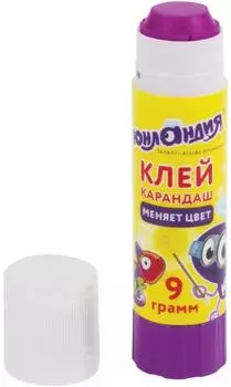 Клей-карандаш Юнландия Юнландик и хамелеон обесцвечивающийся после высыхания 9г