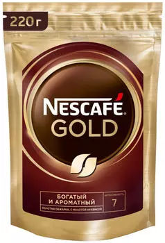 Кофе молотый в растворимом Nescafe Gold 220г