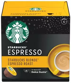 Кофе в капсулах Starbucks Blonde Espresso Roast для системы Nescafe Dolce Gusto 12шт