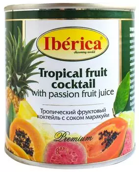 Коктейль Iberica тропический фруктовый с соком маракуйи 425г