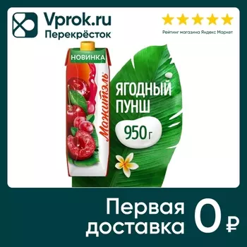 Коктейль сывороточный Мажитэль Ягодный пунш 950г