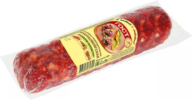 Колбаса Иней Брауншвейгская сырокопченая 200г