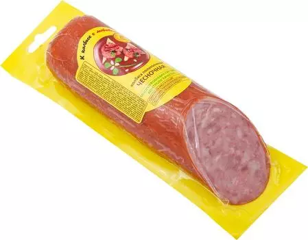 Колбаса Иней Чесночная полукопченая 350г