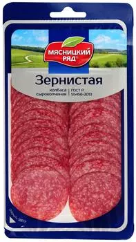 Колбаса Мясницкий ряд Зернистая сырокопченая 100г