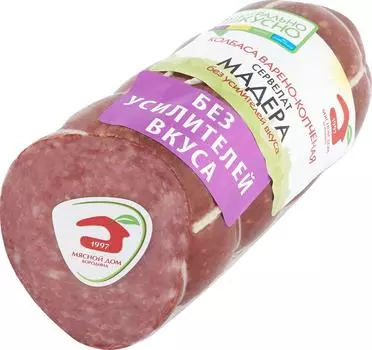 Колбаса Мясной дом Бородина сервелат варено-копченая 400г