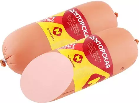 Колбаса Останкино Докторская вареная 500г