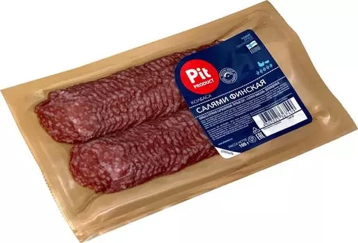 Колбаса Пит-Продукт Салями Финская сырокопченая 100г