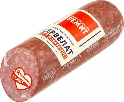 Колбаса Ремит Сервелат варено-копченая 400гс доставкой!