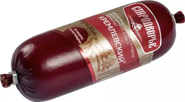 Колбаса Стародворье Сервелат Кремлевский варено-копченый 350г