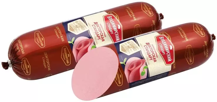 Колбаса Владимирский Стандарт Докторская Стандарт вареная 0.4-0.7кг