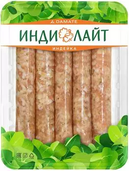 Колбаски Индилайт Барбекю из индейки 350гс доставкой!