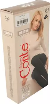 Колготки Conte Elegant Cotton 250 Nero Размер 2