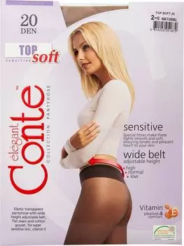 Колготки Conte Elegant Top Soft 20 Natural Размер 2