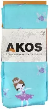 Колготки детские Akos бирюзовый р.122-128