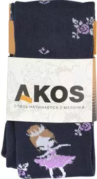 Колготки детские Akos синий р.98-104