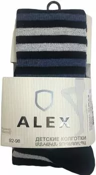 Колготки детские Alex Textile полочки серые р92-98